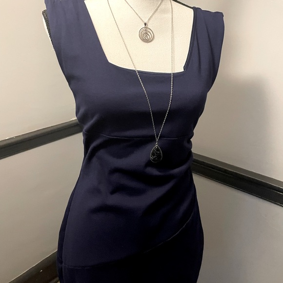 EXPRESS Navy Blue Dress 8 - Picture 1 of 4